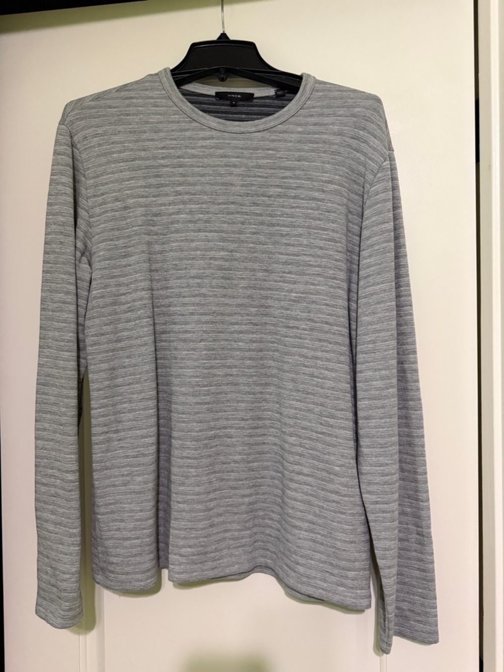 Men's Vince Grey Long-Sleeve Crewneck Shirt